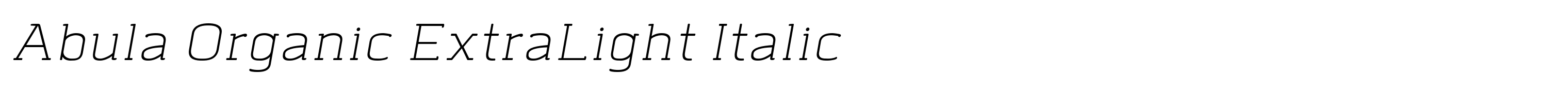 Abula Organic ExtraLight Italic